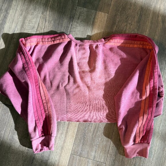 Aviator Nation Classic Stripe Cropped Crew Sweatshirt - Picture 3 of 6